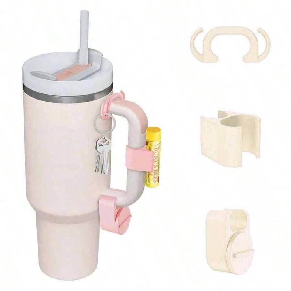 Clip-On Chapstick, Key Holder, Ring Accessory Hook Stanley Tumbler Bottle Handle